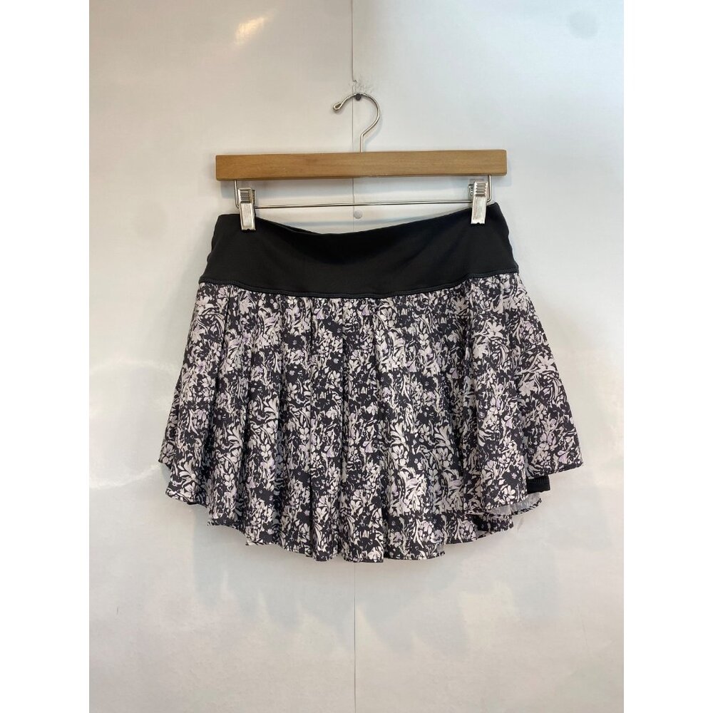 Aerie Women's Gray Floral Pleated Tennis Skort Skirt Athletic Golf Size Large
